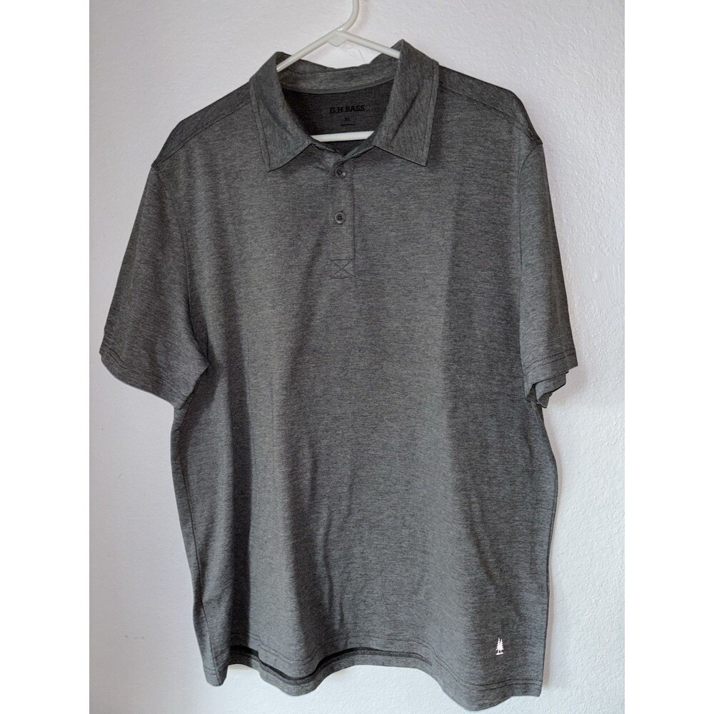 Bass & Co Men's XL Short Sleeve Polo Shirt HEATHER GRAY